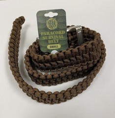 Stone River 550 lb Paracord Survival Belt Size Small 28-32 Waist Coyote SRG1SBSO