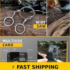 TEIPUERY 57 Pcs Survival Kit for Camping, Hiking, Outdoor Emergency