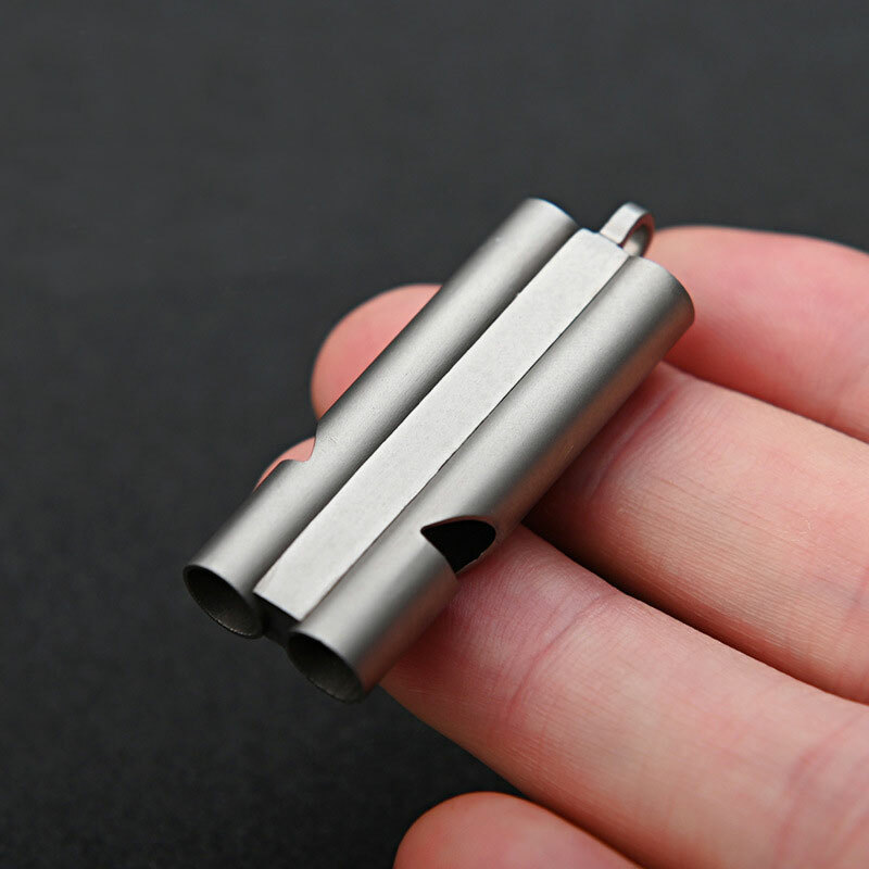 Titanium Keychain Whistle Lanyard Pocket Outdoor Life-saving Camping Tool ,