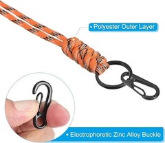 20″ Paracord Lanyard Neck Keyring Cord Strap Badge Holder Camouflage Orange