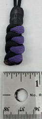 Paracord ~ Purple & Black ~ Zipper Pull/Knife Lanyard/Key Fob/Tool Keeper ~ 04