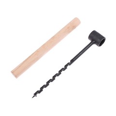 Outdoor Survival Hand Drill Carbon Steel Manual Auger Drill Self-Tapping Wood Pu