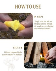 Fire Plugs Fire Starters – Windproof Fire Starter for Campfires Long Brun Tim…