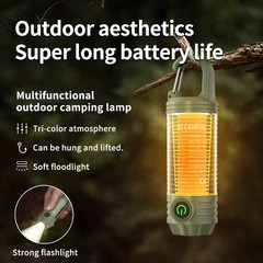 Mini Hook Flashlight Multi-Source Portable Camping Light for Outdoor Use