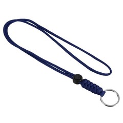18″ Paracord Lanyard with Keyring Necklace Cord Badge Holder Strap, Blue