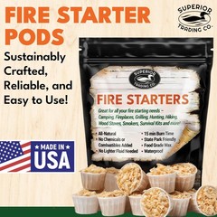 Superior Trading Fire 30 Extra Large pods, Waterproof for Indoor/Outdoor