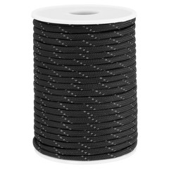 100FT 550 Paracord, 4mm 7 Strand Reflective Parachutes Cord Spool, Black