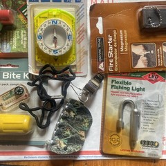 Lot Camping,Car,Hiking,compass, firestarter, snake bite mosquito Light CL5