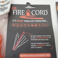 Lot TRAIL BLAZER Survival Kit w/ Dry Bag & 2 FIRE CORD Paracord Fire Emergency