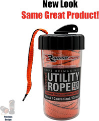 Rapid Rope Canister 120Ft Orange Flat Tactical Paracord, Made in USA, 1100Lb Tes