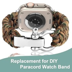 Paracord Bracelet Shackle Buckle, Metal Survival Bracelet Bow Anchor + Silver