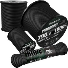 Paracord Rope 750 lb – 1000ft / 500ft / 200ft / 100ft 5/32″ Parachute Cord 4MM