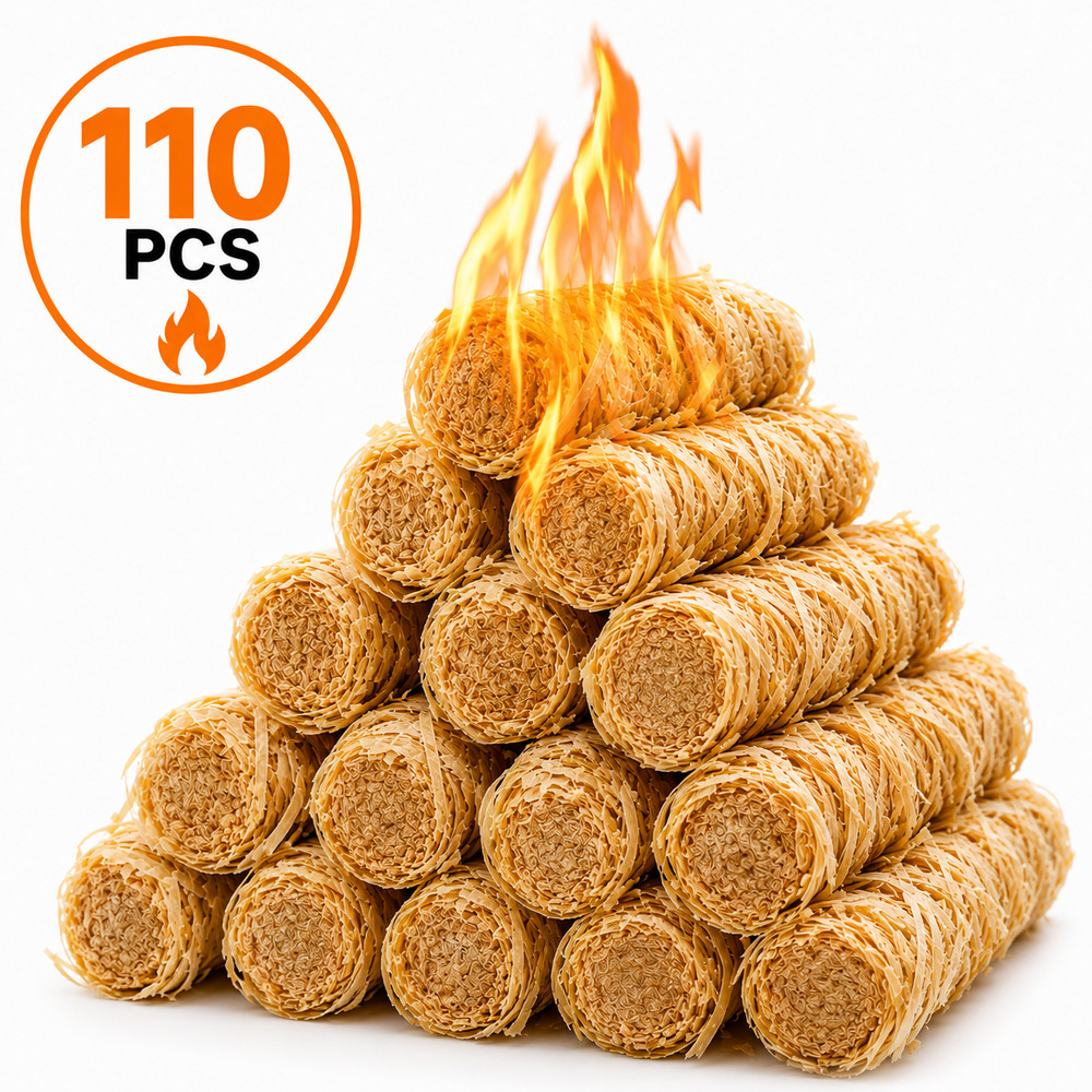 Fire Starter Sticks 110 Pack Waterproof Campfire BBQ Grill Fireplace Starters