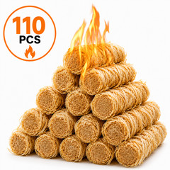 Fire Starter Sticks 110 Pack Waterproof Campfire BBQ Grill Fireplace Starters