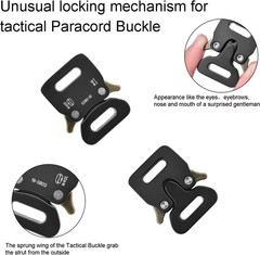 1/2″ Paracord Bracelet Buckle Clip, 2 PCS Metal Paracord Clasps Accessories for