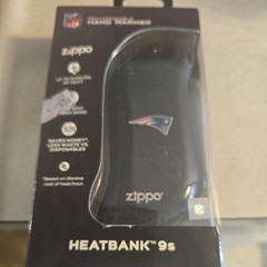 Zippo NFL Football New England Patriots 9Hour Black 9s Rechargeable Hand Warmer