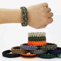 Black Red Paracord Bracelet Customize Size