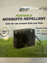 PIC PORTABLE MOSQUITO REPELLENT 60 HOUR 15FT ZONE NEW