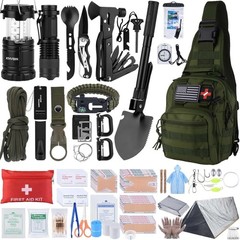 Survival Kit, 250Pcs Survival Tools Tactical Gear and Trauma Bag, Survival First