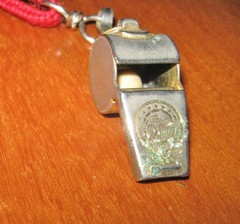 Vintage American Spirit Whistle M.A.P Class of 2000 Award Red Chain Made in USA