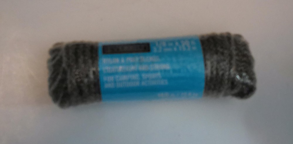 Everbilt Reflective Black Gray Paracord Rope 1/8″ x 50 ft. 498 533, New