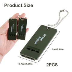 hoeslaw 120 dB Emergency Whistles for Teachers, Self Defense One Size, Green