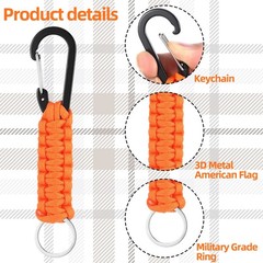Frienda 2 Set Heavy Duty Paracord Lanyard Necklace Whistles Strap Braided 550…