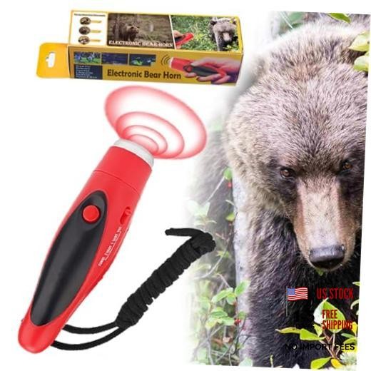 120dB Electronic Bear Horn to Scare Bears- Loud Air Horn for Safety Hiking