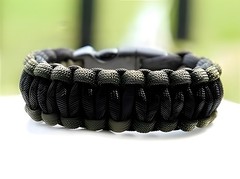 Survival Straps 550 Military Spec Paracord Bracelet Green/Tan 7.5″ Camping New