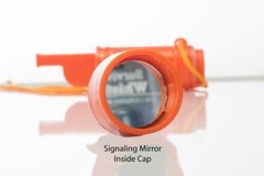 5in1 Camping Survival Whistle Compass Fire Starter Storage Container Mirror