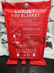 Lot Of 24- Luxjet Fire Blanket for Home Kitchen Safety Fiberglass 3.3 Ft X 3.3