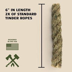 Jumbo Magnesium & Ferro Rod Combo + Jumbo Fire Rope