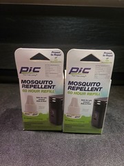 PIC Portable Mosquito Botanical Repellent​ 60 Hour REFILL Set Of Two Brand New