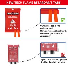 SecuCaptain Emergency Fire Blanket for Home and Kitchen 2 Pack 40 x40 Flame