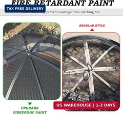 Fire Pit Spark Screen, 22 Inch Diameter Fire Pit Screen with Handle & Poker,Heav