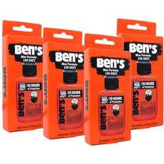 4 Pack Ben’s 100 Deet Max Formula Tick & Insect Repellent – 1.25 oz each