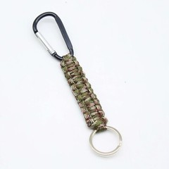 Outdoor Camping Paracord Keychain Carabiner Military Emergency Rescue For Hiking
