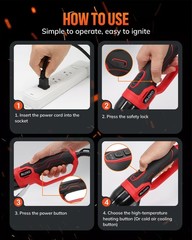 Electric Charcoal Starter | 1500W Fast Fire Lighter with Air Blower