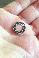 Emergency/Survival: Mini Escape Compass, Only 5/8″, Floats on Water, EDC, E&E