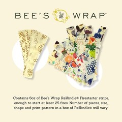 Bee’s Wrap ReKindle Natural Fire Starters – 25 Fires – Made in Firestarter