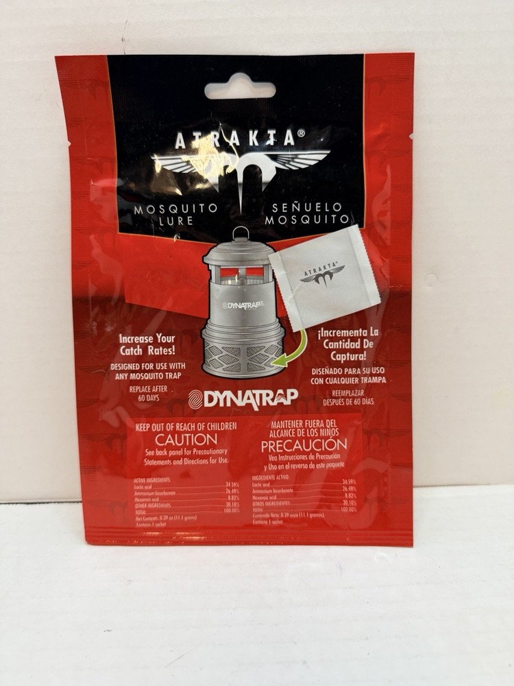 DynaTrap 100611 Atrakta Mosquito Lure Sachet Trap Attractant