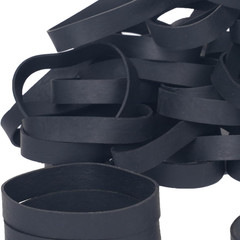 Foshine Tactical Rubber Bands Size #84,Elastic Band Black 50Pcs Heavy Duty Wide