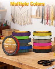 VVAAGG 2mm Reflective Paracord Rope 100 lb: Thin Micro Braided Paracord Strin…