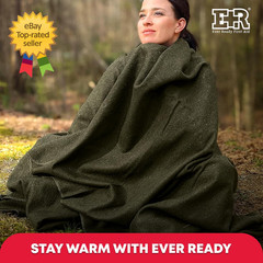 Olive Drab Green Fire Retardant Warm Blanket 66″ X 90″ Style Survival