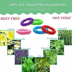 24 Pack Natural Citronella Silicone Wristbands for Outdoor Camping Traveling