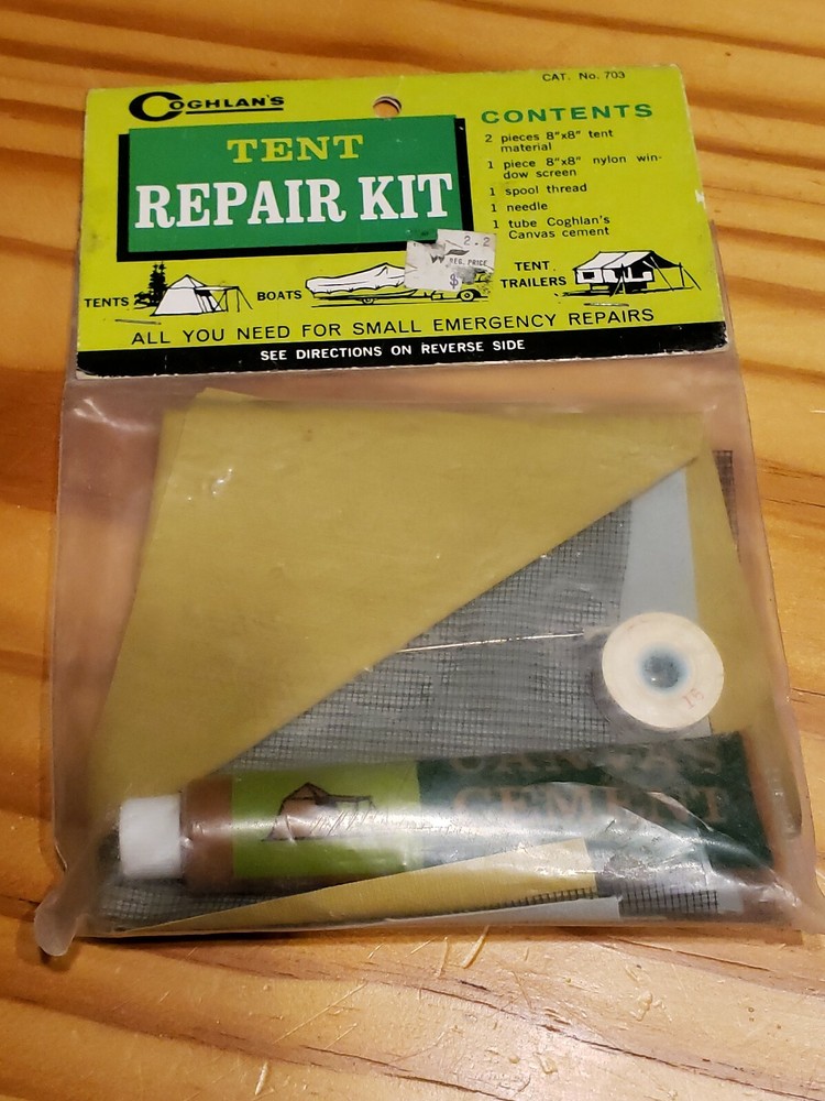Vintage 1972 Coghlan’s Tents Boats Trailers Repair Kit Sealed New Old Stock