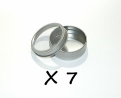 2 oz Round Metal Window See Through Slip-Lid Tin Can Survival Craft Container X7