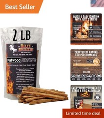 Billy Buckskin Eco-Friendly Fatwood Fire Starter Sticks – 2lb for All Weather