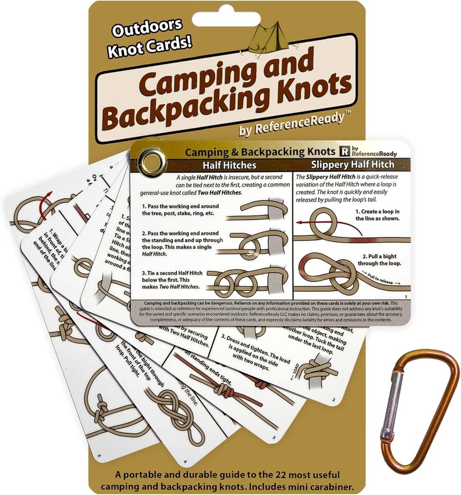 ReferenceReady Knot Tying Guide Waterproof Pocket Cards