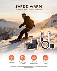 Savior Heat Heated Ski Gloves Heated Mittens For Men Women7.4V Rechargeable